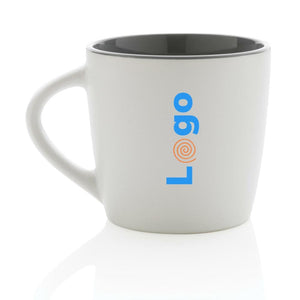 Tazza in ceramica con interni colorati - personalizzabile con logo