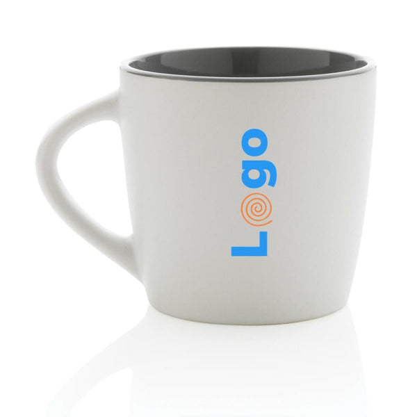 Tazza in ceramica con interni colorati - personalizzabile con logo