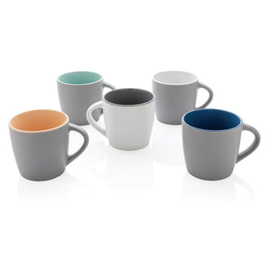 Tazza in ceramica con interni colorati - personalizzabile con logo