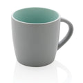 Tazza in ceramica con interni colorati verde - personalizzabile con logo