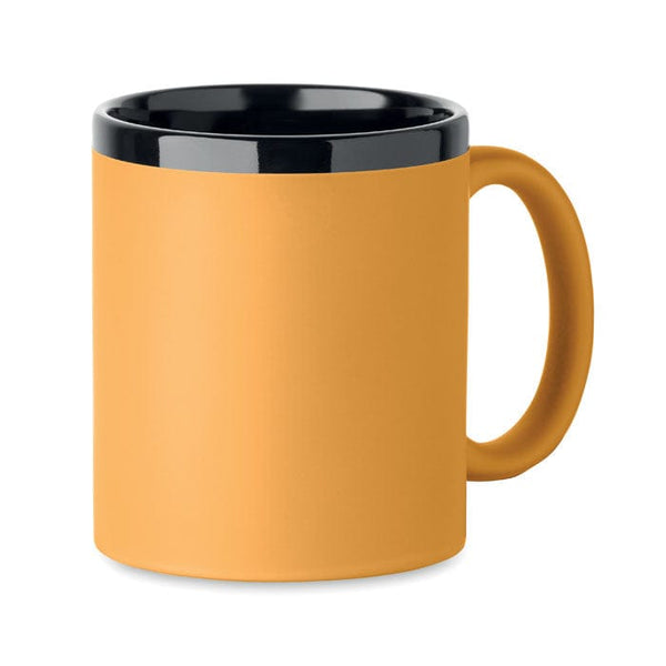 Tazza in ceramica da 300 ml Giallo - personalizzabile con logo