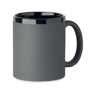 Tazza in ceramica da 300 ml grigio - personalizzabile con logo