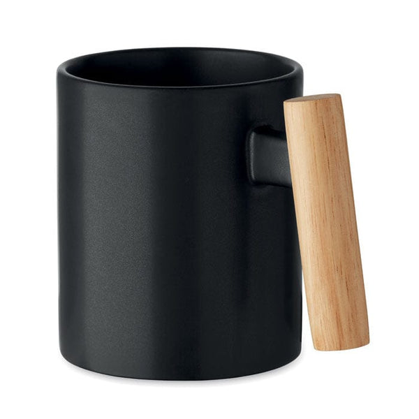Tazza in ceramica da 320 ml Nero - personalizzabile con logo
