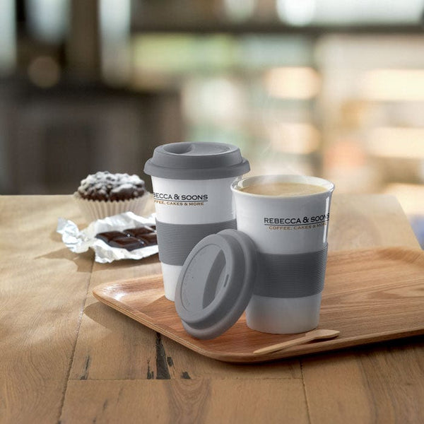 Tazza in ceramica e silicone - personalizzabile con logo