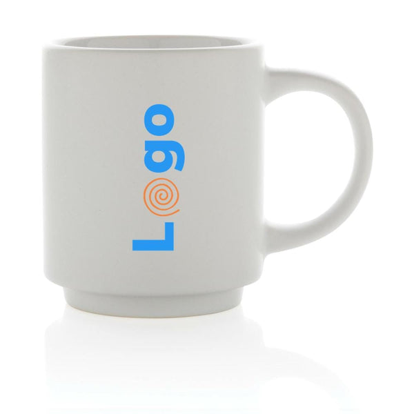 Tazza in ceramica impilabile - personalizzabile con logo