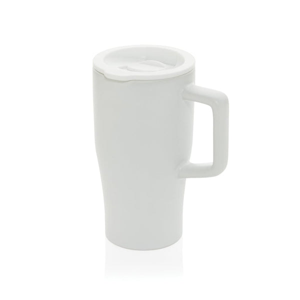 Tazza in ceramica Luxe 490ml bianco - personalizzabile con logo