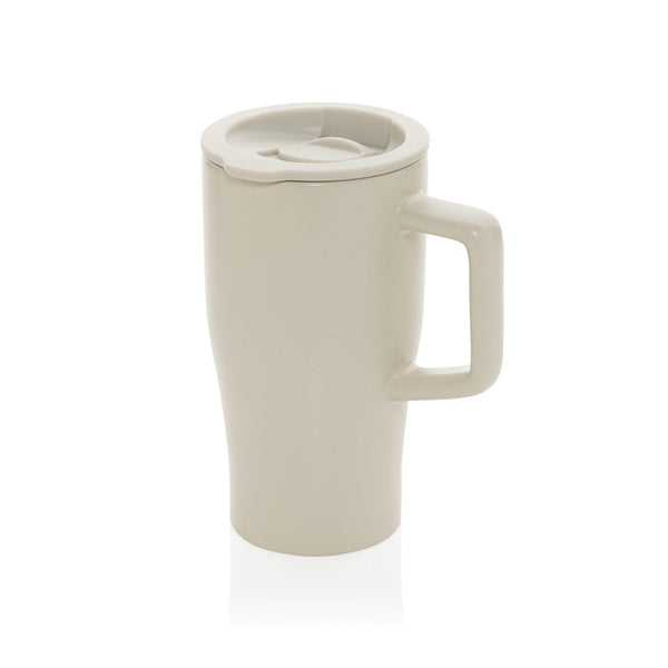 Tazza in ceramica Luxe 490ml grigio - personalizzabile con logo