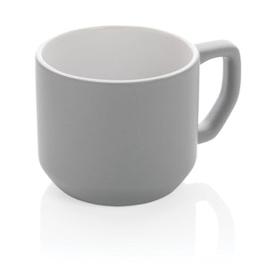 Tazza in ceramica moderna grigio - personalizzabile con logo