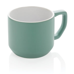 Tazza in ceramica moderna verde - personalizzabile con logo