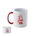Tazza in ceramica natalizia 300 ml bianco - personalizzabile con logo