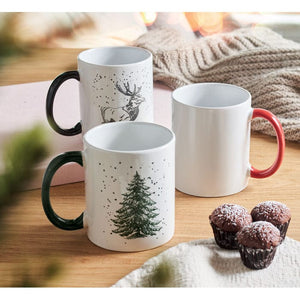 Tazza in ceramica natalizia 300 ml - personalizzabile con logo