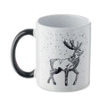Tazza in ceramica natalizia 300 ml Nero - personalizzabile con logo