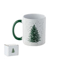 Tazza in ceramica natalizia 300 ml Verde - personalizzabile con logo