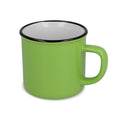 Tazza in ceramica stile smalto 280ml verde - personalizzabile con logo