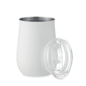 Tazza in inox riciclato bianco - personalizzabile con logo