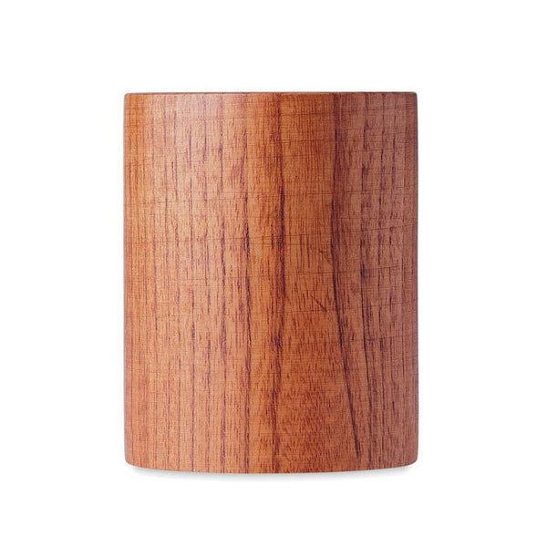 Tazza in legno di quercia 280 m beige - personalizzabile con logo