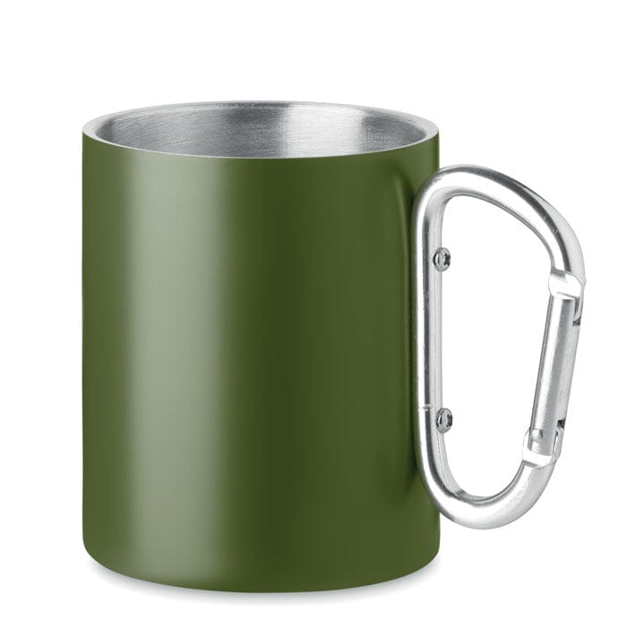 Tazza in metallo doppio strato verde - personalizzabile con logo