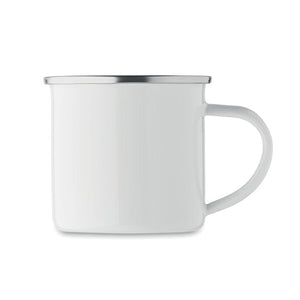 Tazza in metallo sublimato 200 ml Bianco - personalizzabile con logo