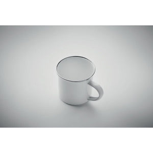 Tazza in metallo sublimato 200 ml Bianco - personalizzabile con logo