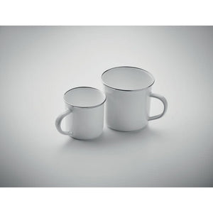 Tazza in metallo sublimato 200 ml Bianco - personalizzabile con logo