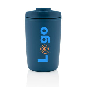 Tazza in PP riciclato GRS con tappo 300ml - personalizzabile con logo