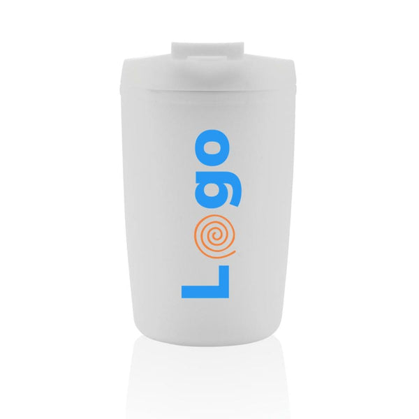 Tazza in PP riciclato GRS con tappo 300ml - personalizzabile con logo