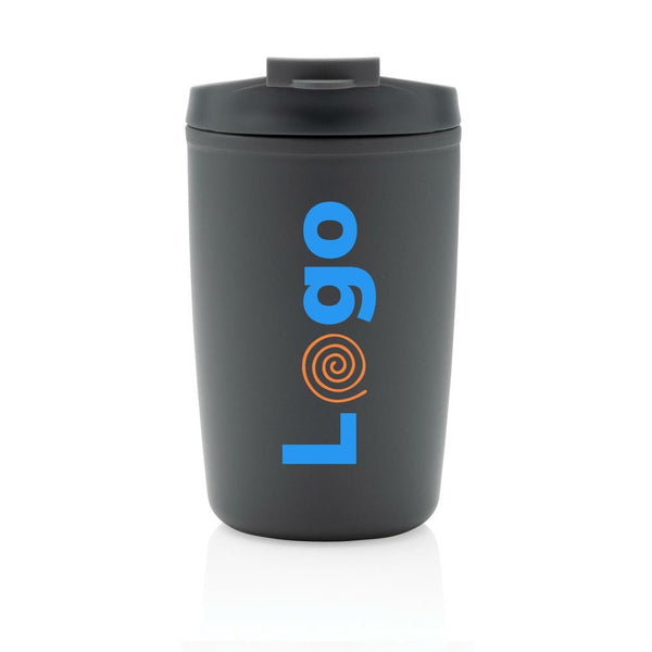 Tazza in PP riciclato GRS con tappo 300ml - personalizzabile con logo