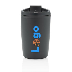 Tazza in PP riciclato GRS con tappo 300ml - personalizzabile con logo