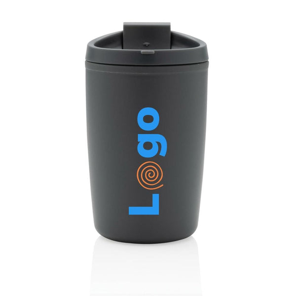 Tazza in PP riciclato GRS con tappo 300ml - personalizzabile con logo