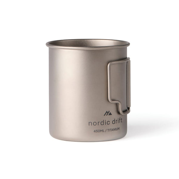 Tazza in titanio Nordic Drift Trail Ultra Light 450ML color argento - personalizzabile con logo