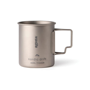 Tazza in titanio Nordic Drift Trail Ultra Light 450ML color argento - personalizzabile con logo