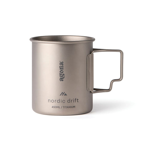 Tazza in titanio Nordic Drift Trail Ultra Light 450ML color argento - personalizzabile con logo