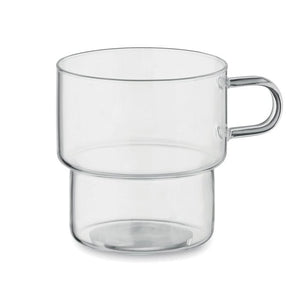 Tazza in vetro borosilicato 300 ml Trasparente - personalizzabile con logo