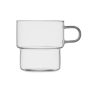 Tazza in vetro borosilicato 300 ml Trasparente - personalizzabile con logo