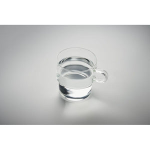 Tazza in vetro borosilicato 300 ml Trasparente - personalizzabile con logo