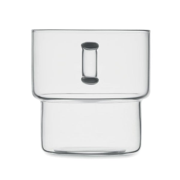 Tazza in vetro borosilicato 300 ml Trasparente - personalizzabile con logo