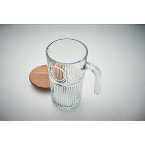 Tazza in vetro da 450 ml Trasparente - personalizzabile con logo