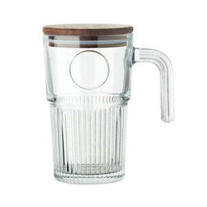 Tazza in vetro da 450 ml Trasparente - personalizzabile con logo