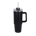 Tazza Miami con manico e cannuccia 800ml Nero - personalizzabile con logo