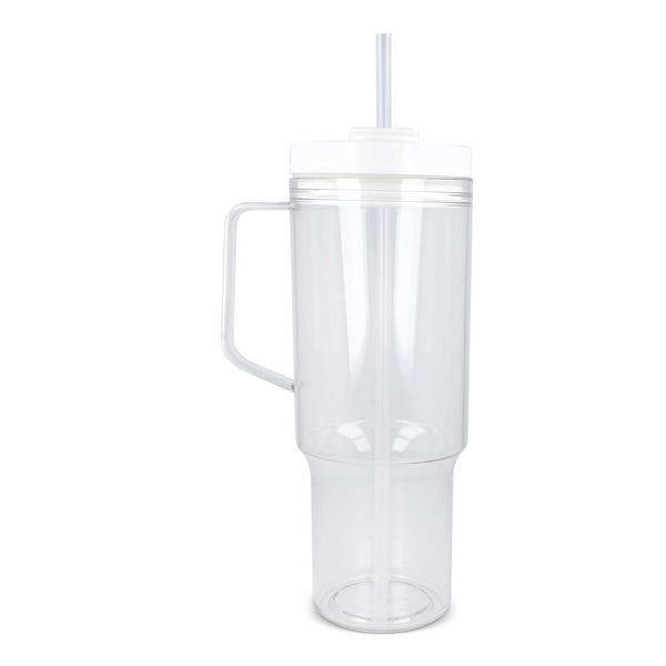 Tazza Miami con manico trasparente 1,2 L R-PET - personalizzabile con logo