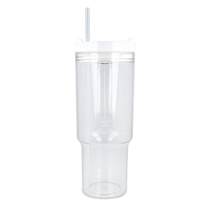 Tazza Miami con manico trasparente 1,2 L R-PET - personalizzabile con logo
