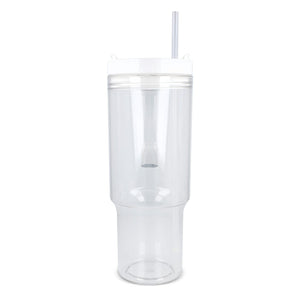 Tazza Miami con manico trasparente 1,2 L R-PET - personalizzabile con logo