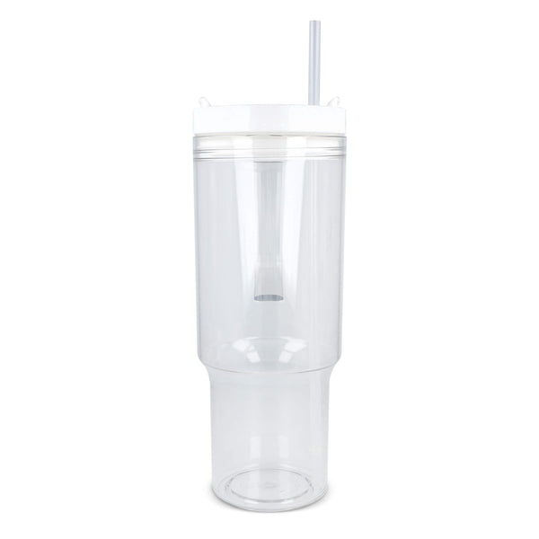 Tazza Miami con manico trasparente 1,2 L R-PET - personalizzabile con logo