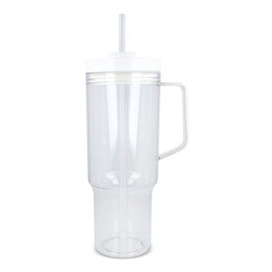 Tazza Miami con manico trasparente 1,2 L R-PET - personalizzabile con logo