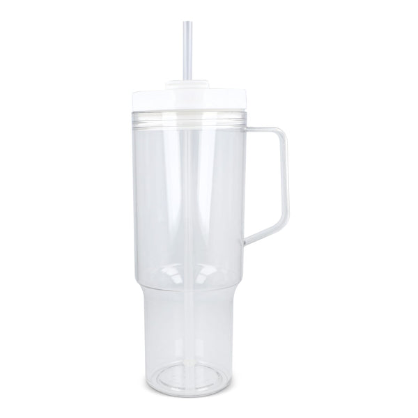 Tazza Miami con manico trasparente 1,2 L R-PET - personalizzabile con logo