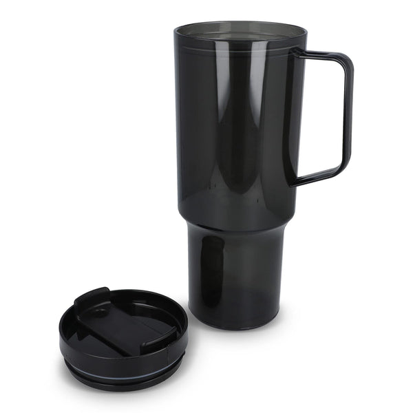 Tazza Miami con manico trasparente 1,2 L R-PET - personalizzabile con logo