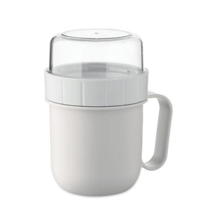 Tazza on the go in PP 450 ml Bianco - personalizzabile con logo