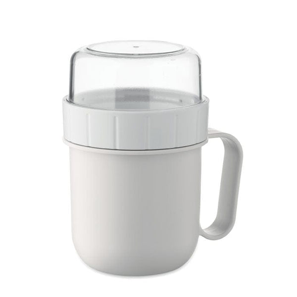 Tazza on the go in PP 450 ml Bianco - personalizzabile con logo