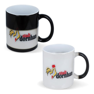 Tazza Oslo subli magic 300ml Bianco e Nero - personalizzabile con logo