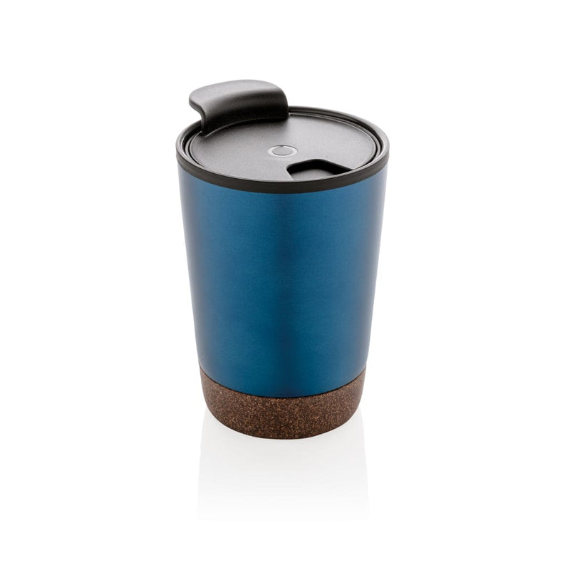 Tazza per caffè in sughero blu - personalizzabile con logo